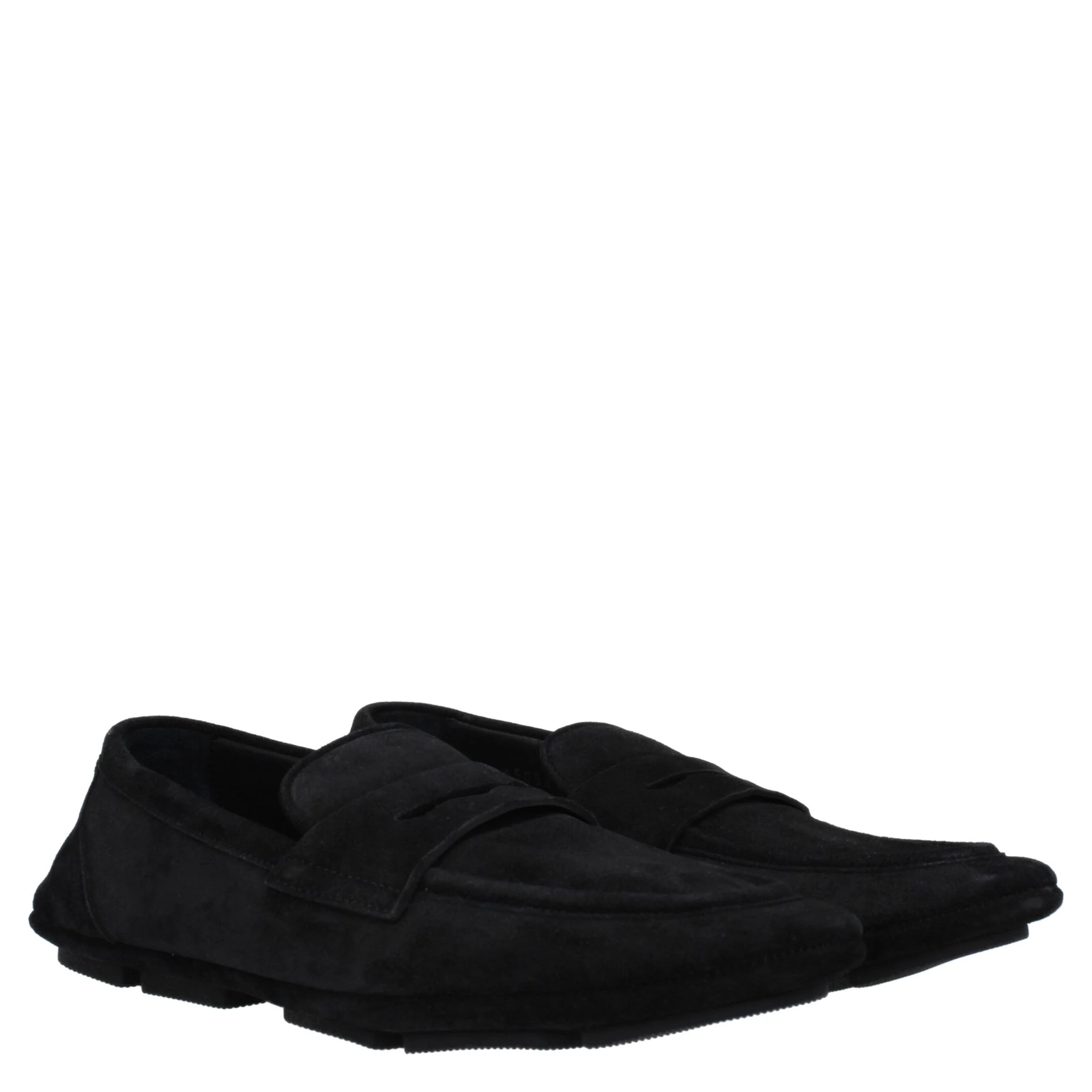 Black Leather Slip-On Loafers