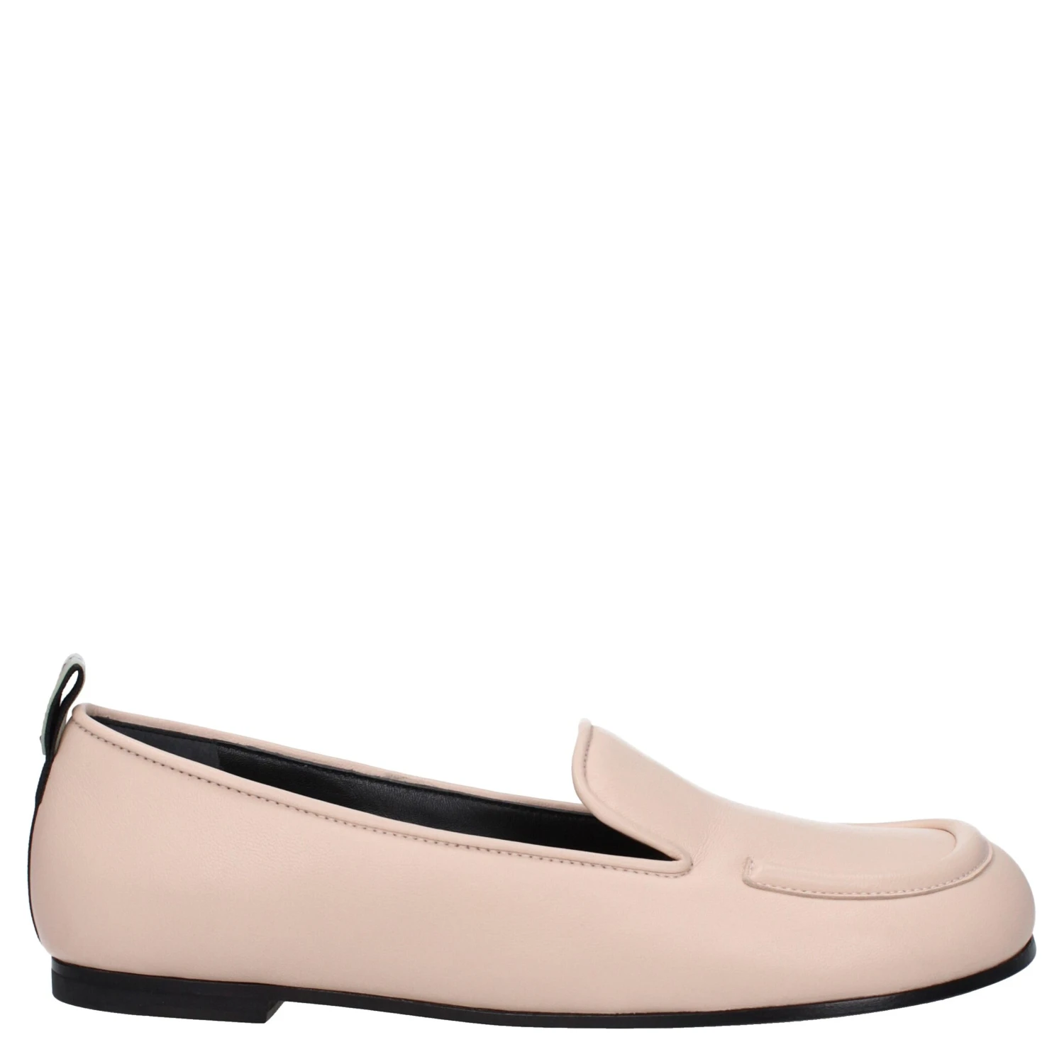 Pink Leather Slip-On Loafers