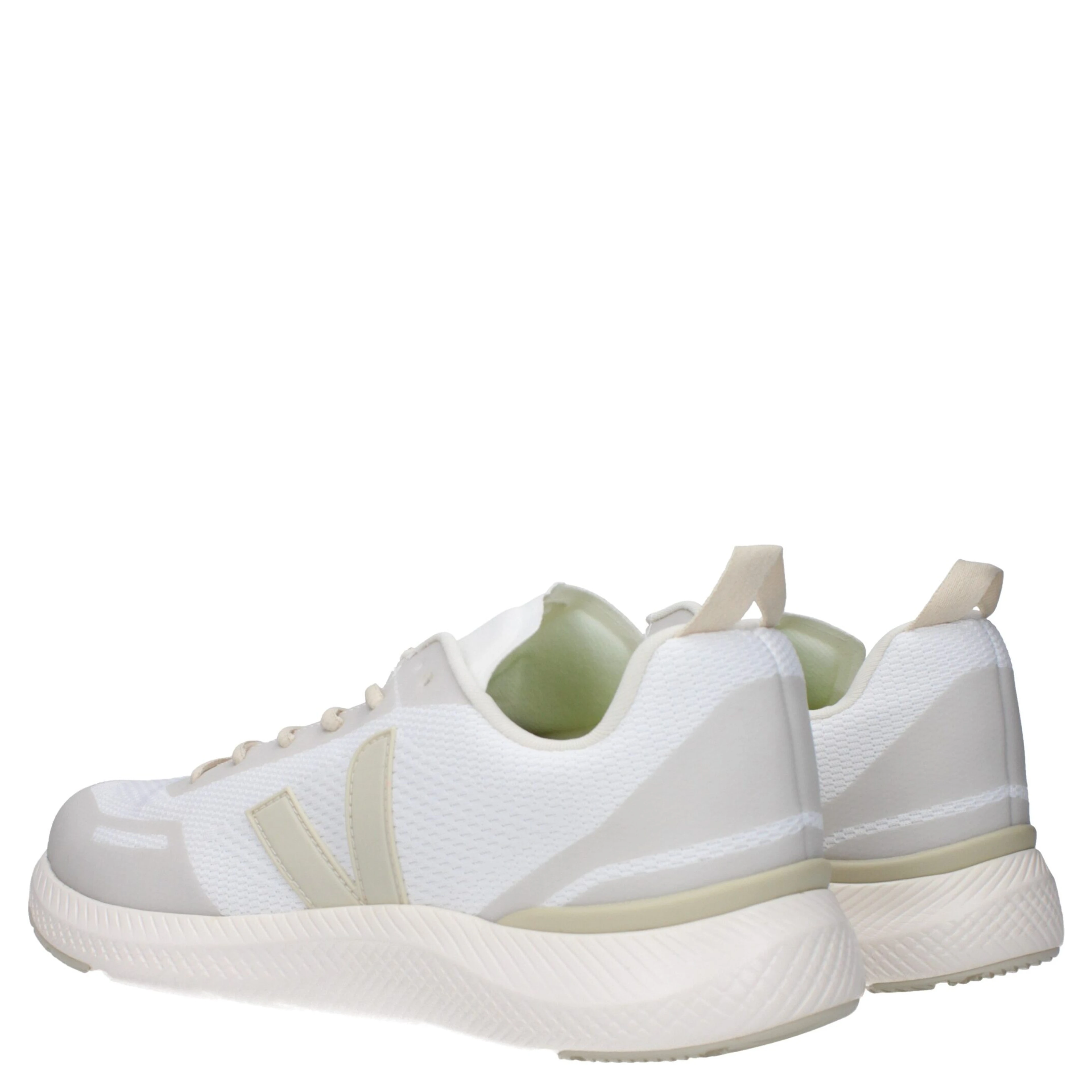 White Fabric Athletic Sneakers
