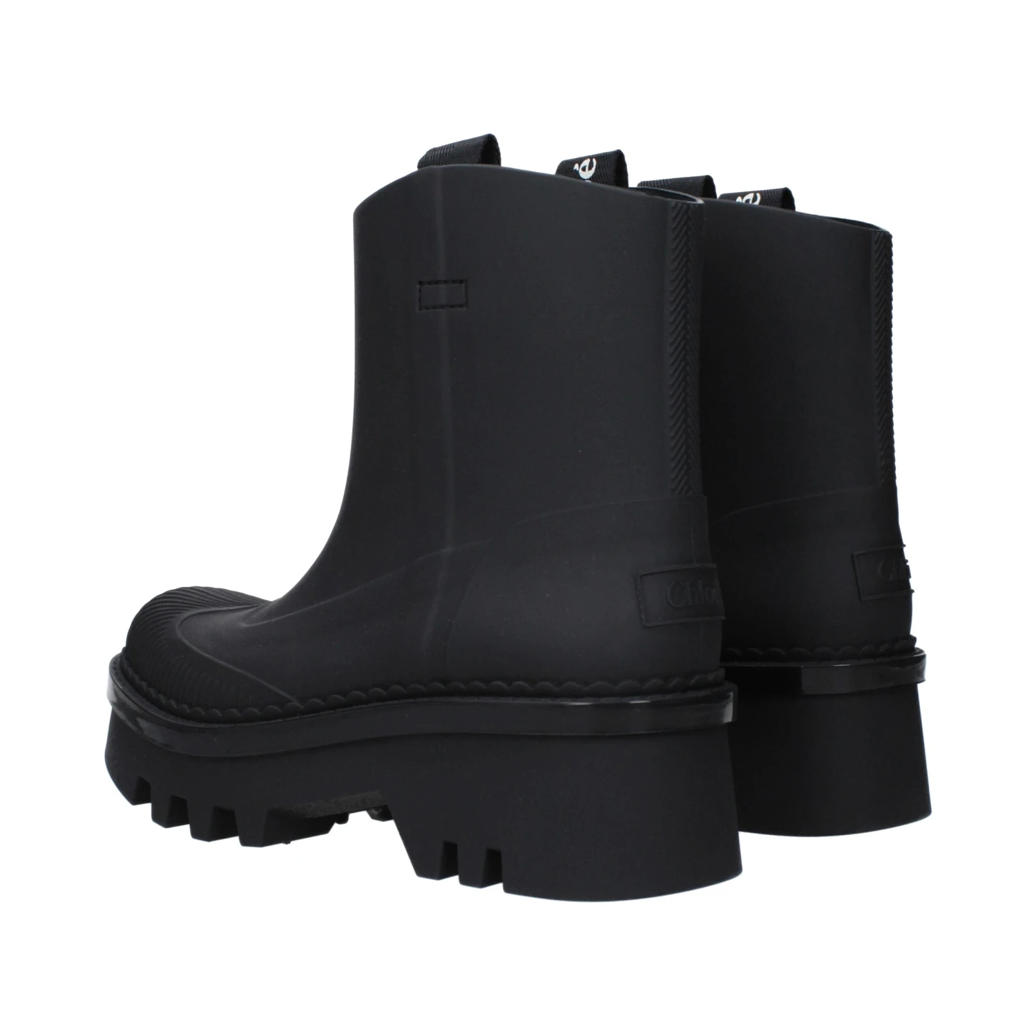 Black Cotton Ankle Boots