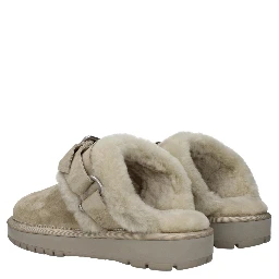 Green Leather Slippers