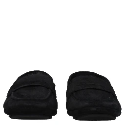 Black Leather Slip-On Loafers