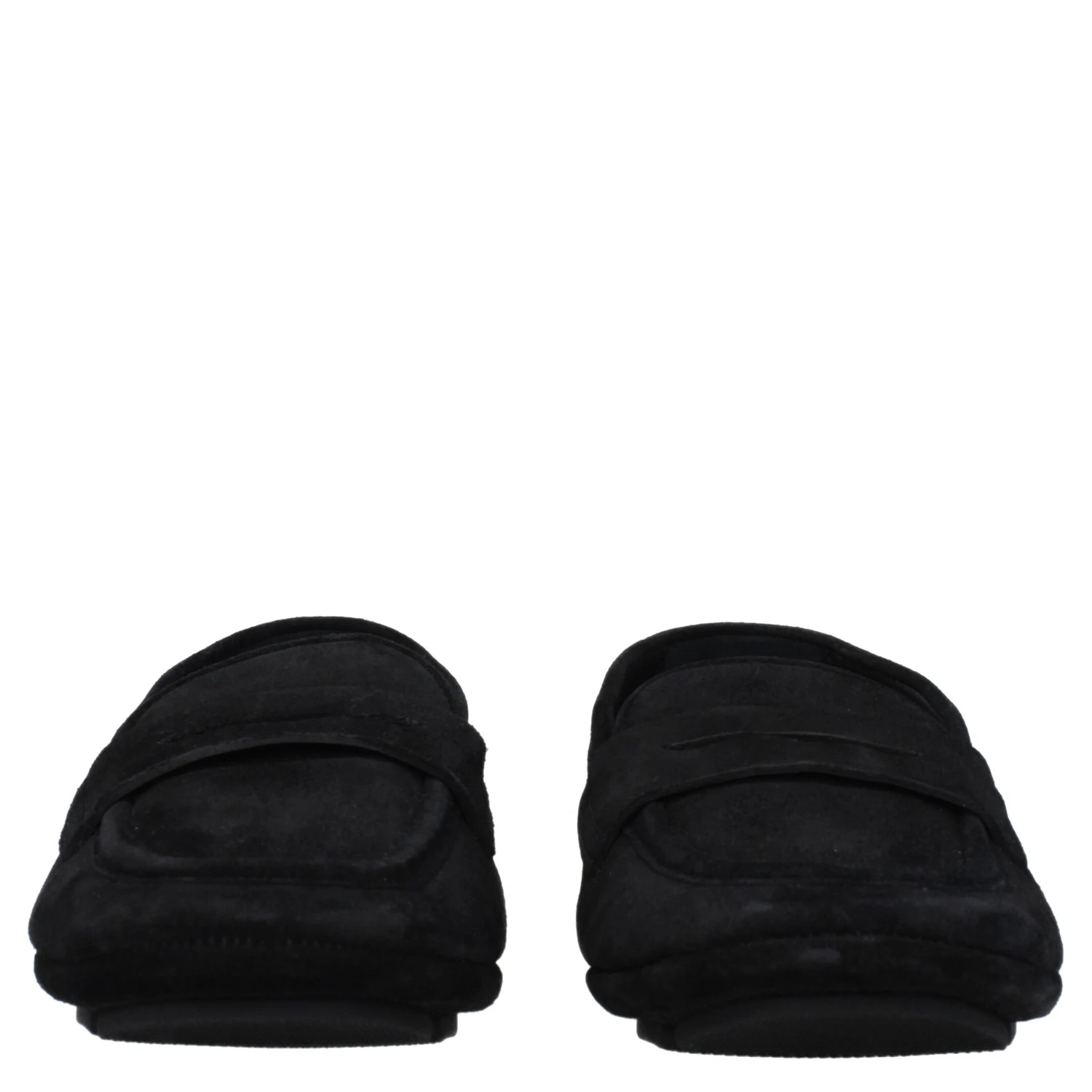Black Leather Slip-On Loafers