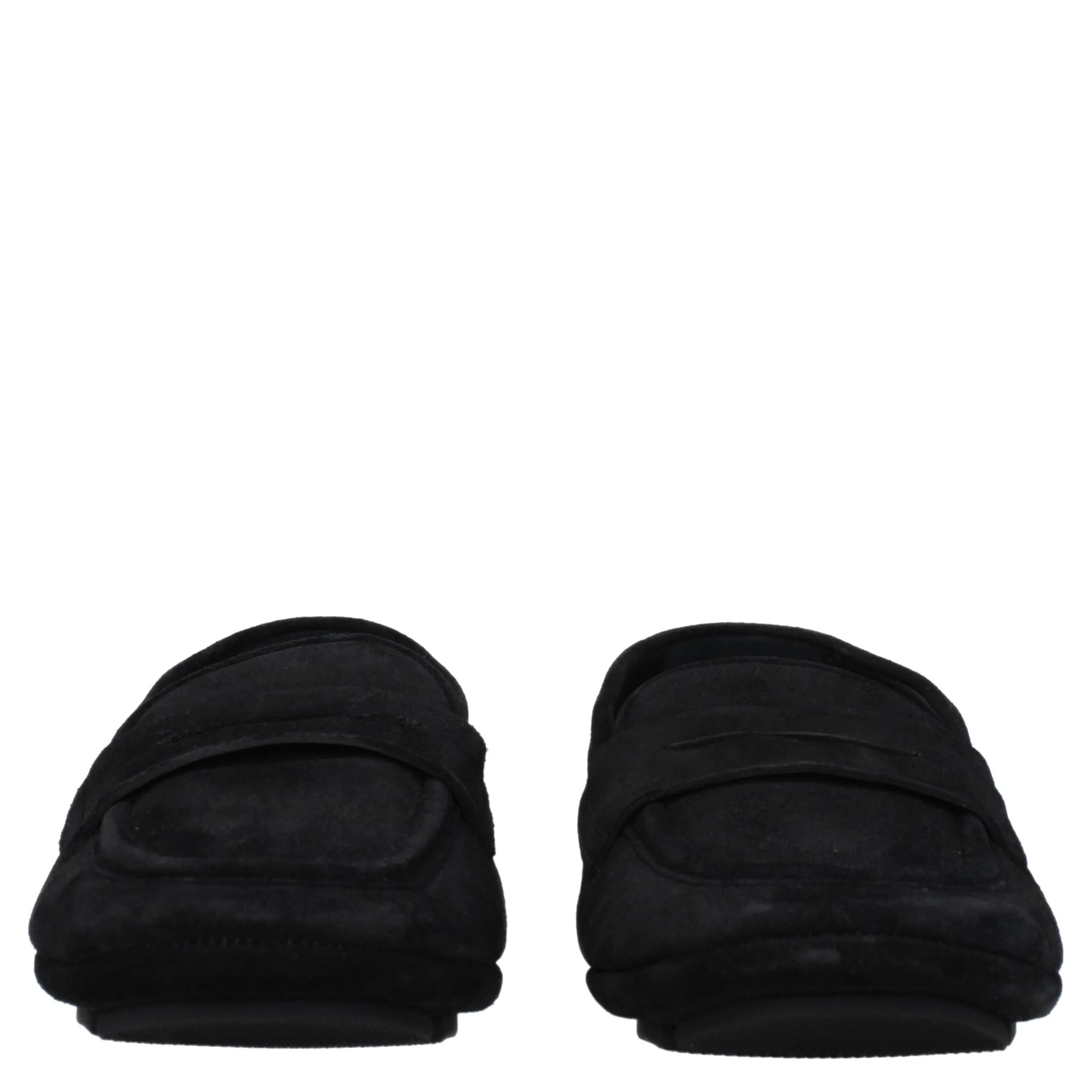 Black Leather Slip-On Loafers