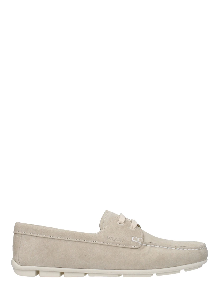 Gray Leather Slip-On Loafers
