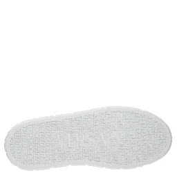 White Leather Low Top Sneakers