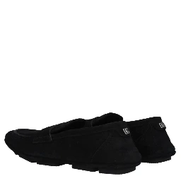 Black Leather Slip-On Loafers