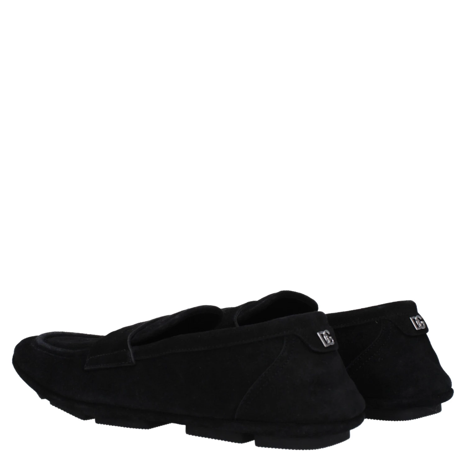 Black Leather Slip-On Loafers