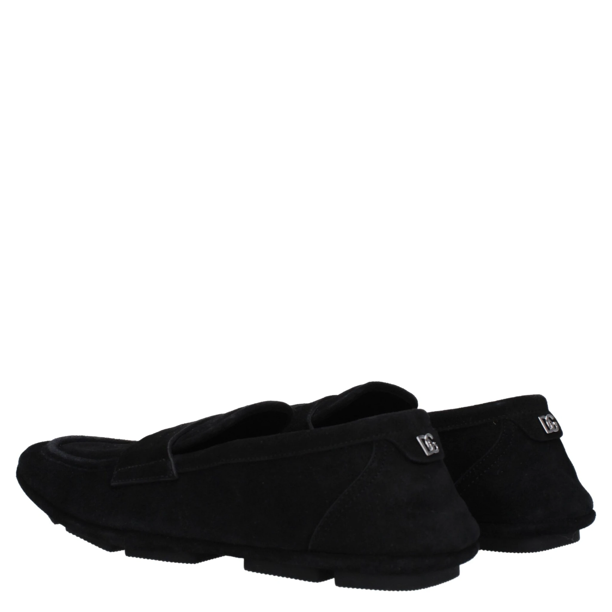 Black Leather Slip-On Loafers