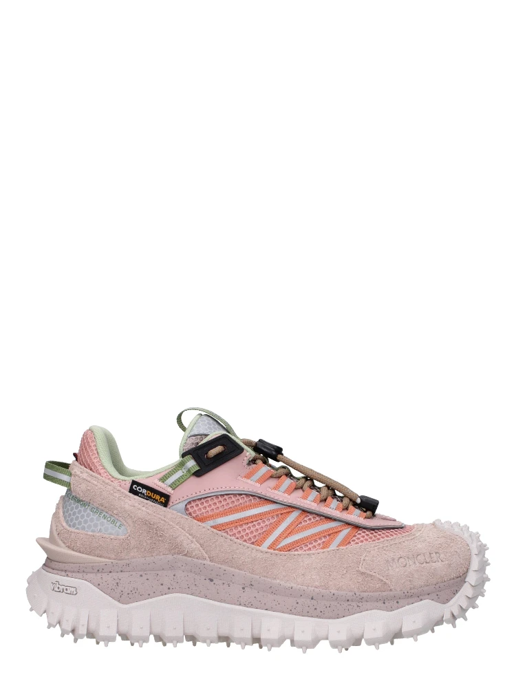 Pink Leather Athletic Sneakers