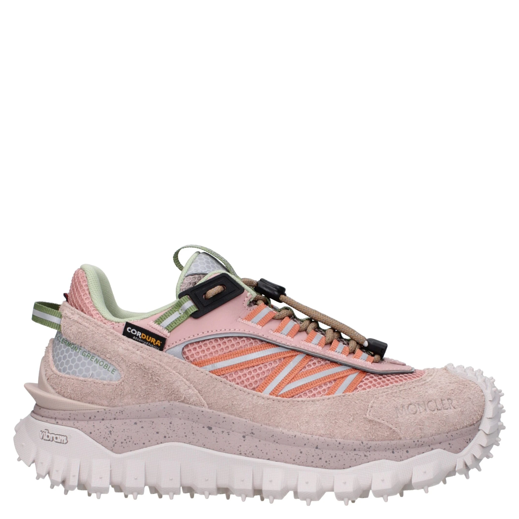 Pink Leather Athletic Sneakers