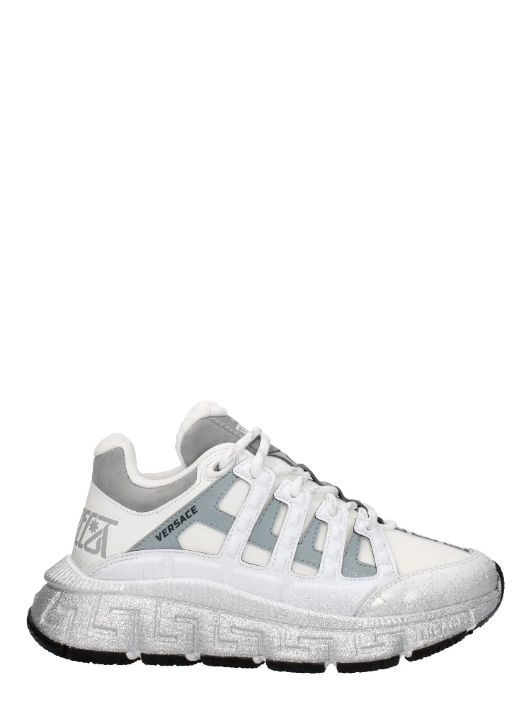 White Fabric Athletic Sneakers