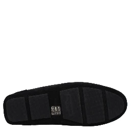 Black Leather Slip-On Loafers