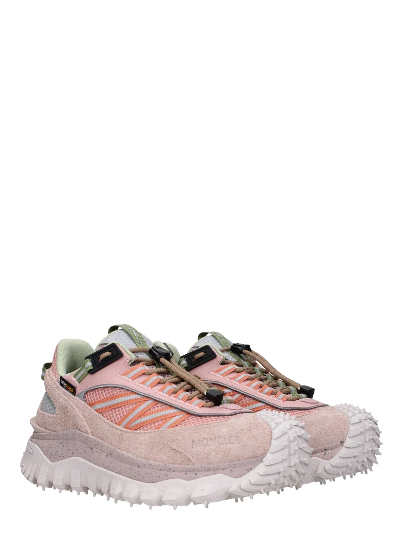 Pink Leather Athletic Sneakers