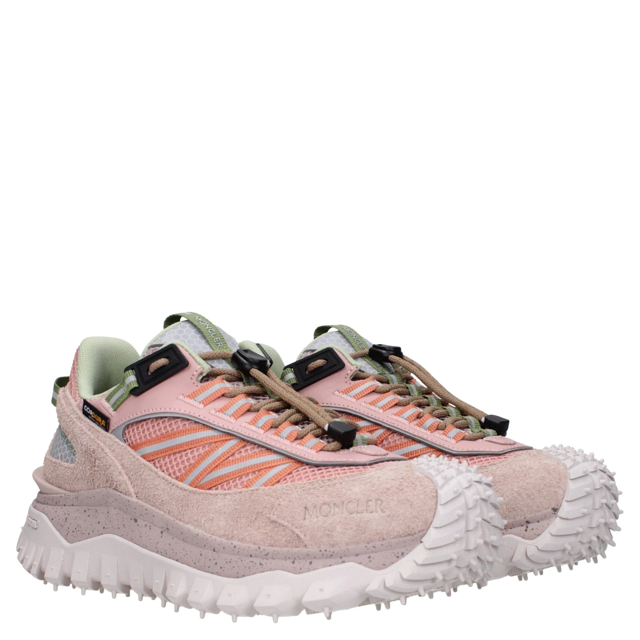 Pink Leather Athletic Sneakers