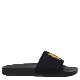 Black Fabric Slippers