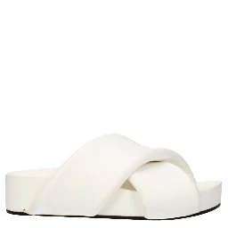 White Leather Slippers