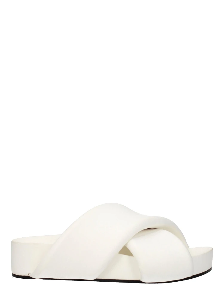 White Leather Slippers