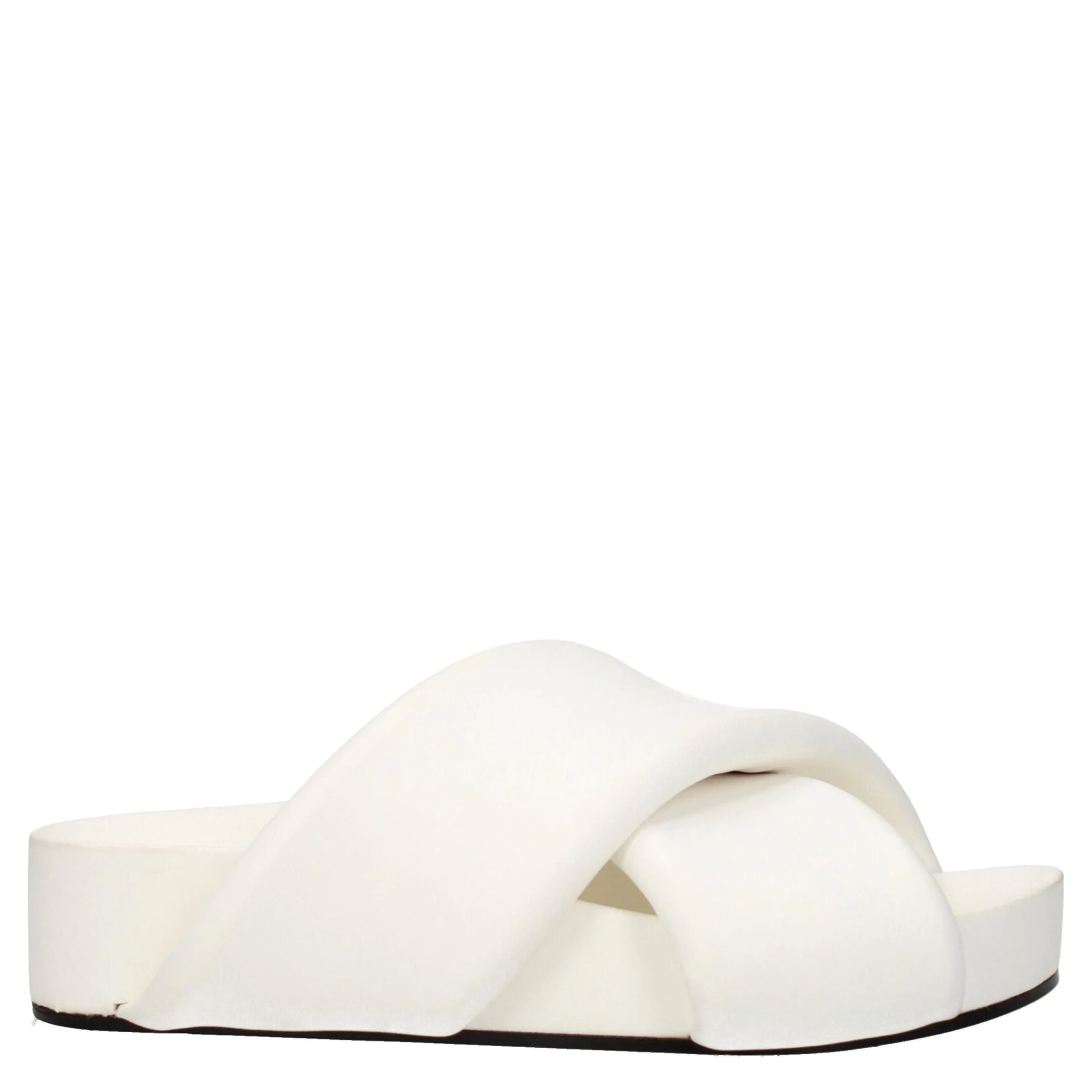 White Leather Slippers