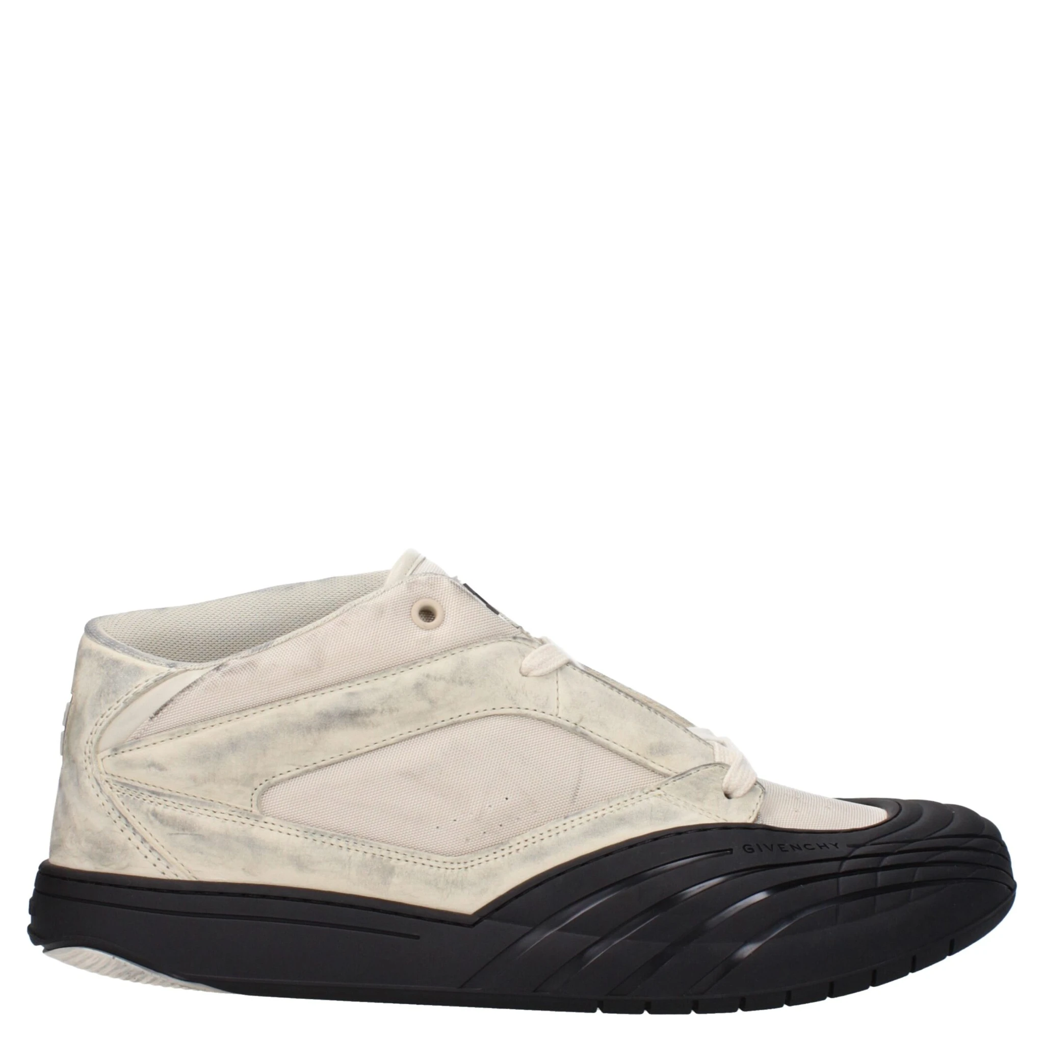 حذاء رياضي سميك من القماش البيج