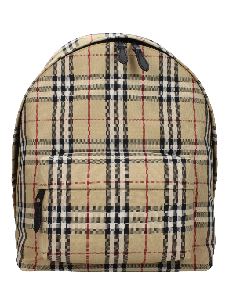 Beige Fabric Backpack