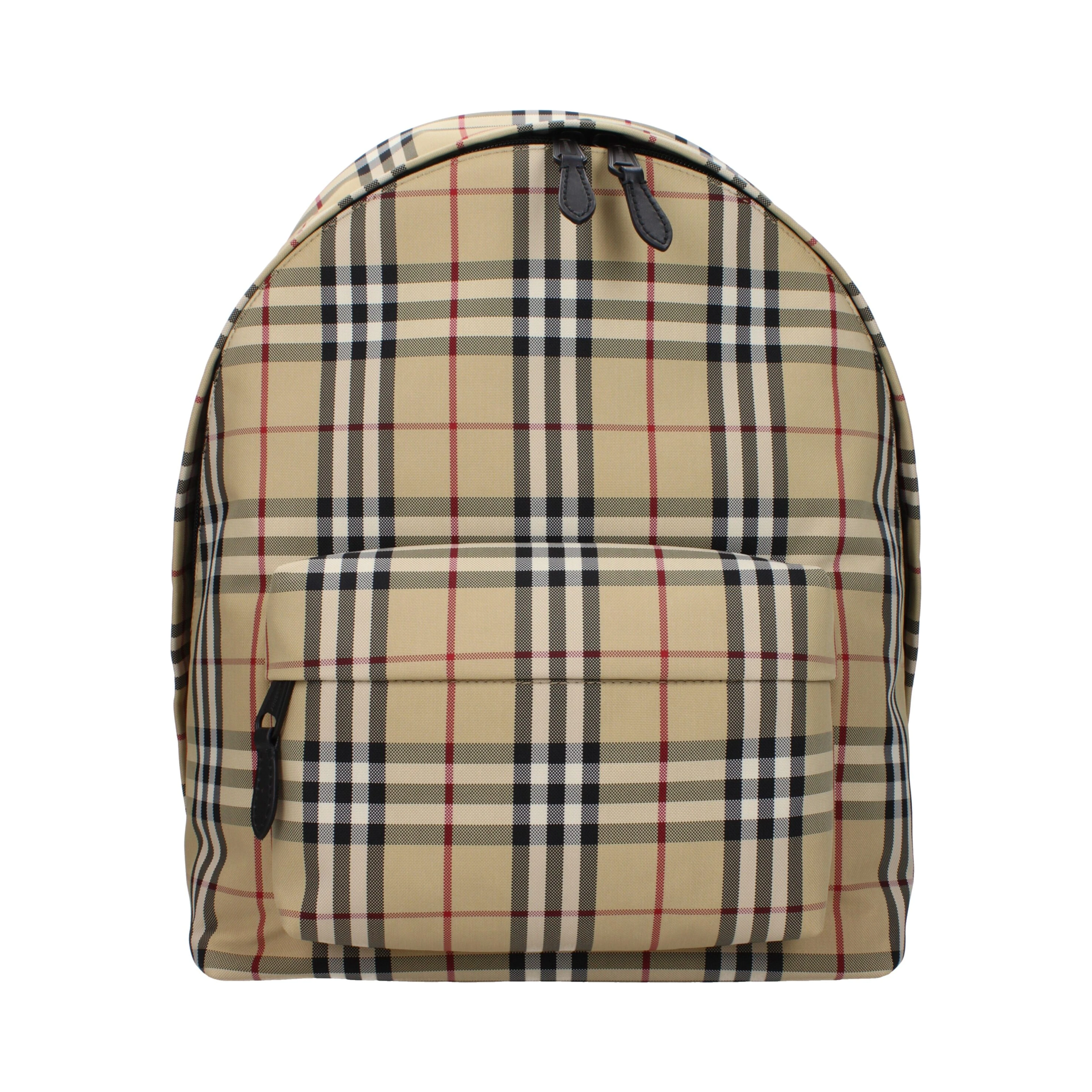 Beige Fabric Backpack