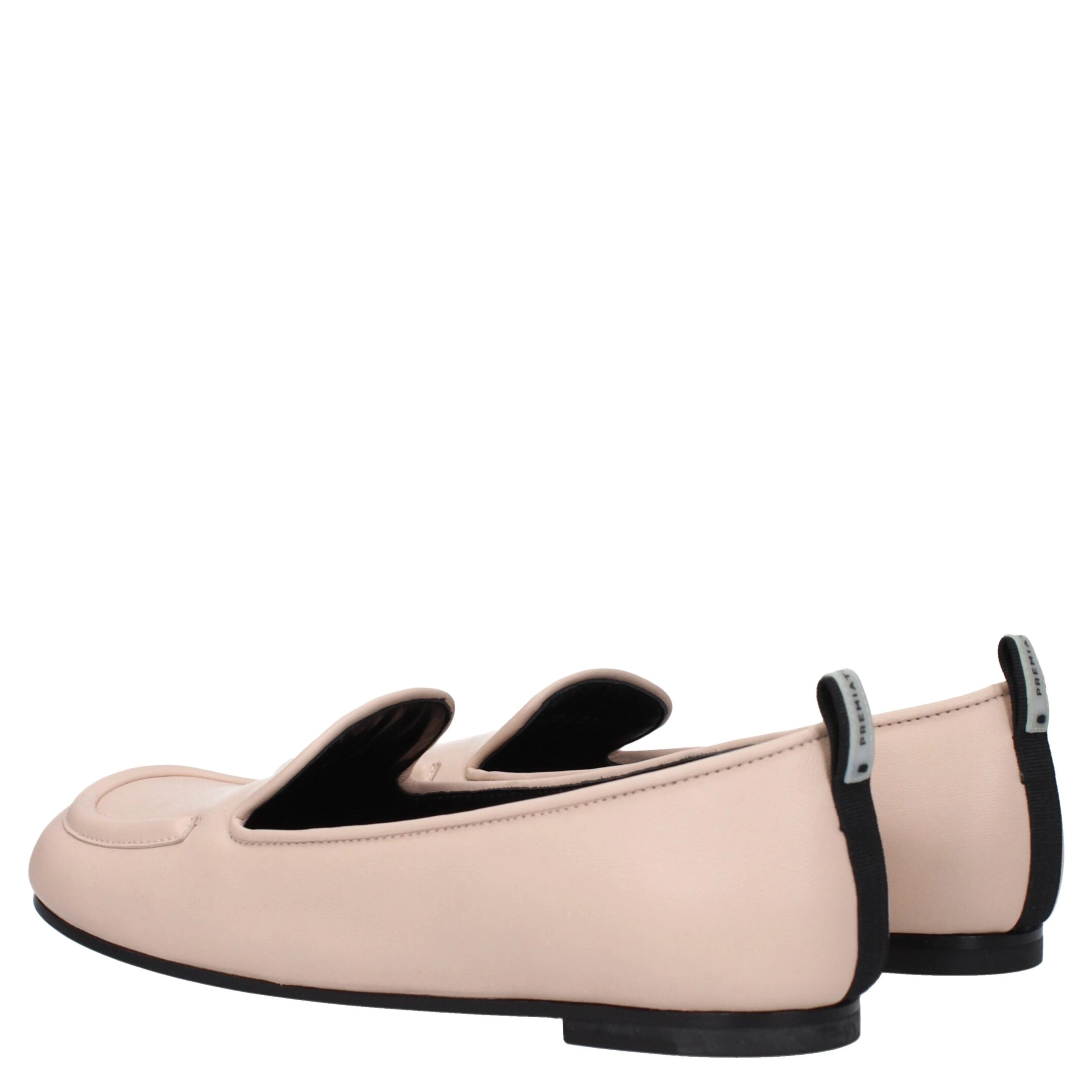Pink Leather Slip-On Loafers