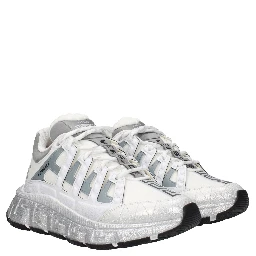 White Fabric Athletic Sneakers