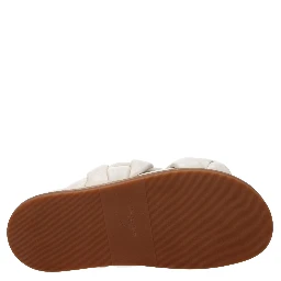 Beige Leather Slippers