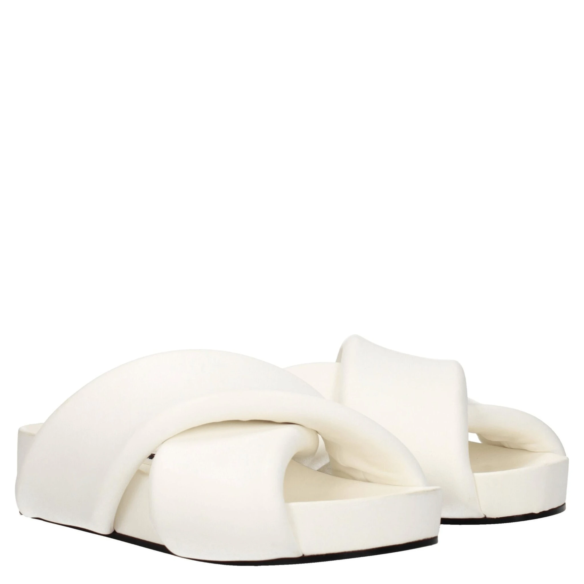 White Leather Slippers