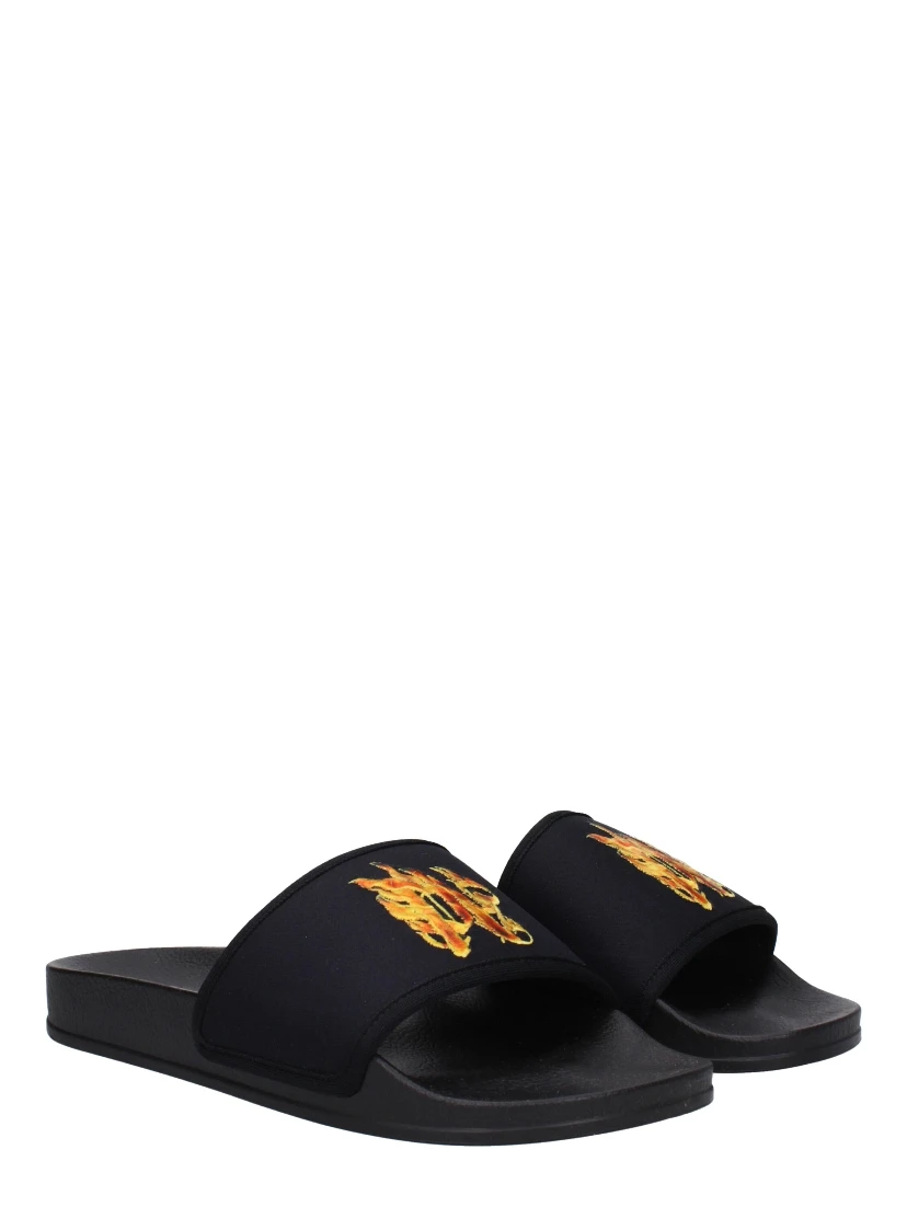 Black Fabric Slippers