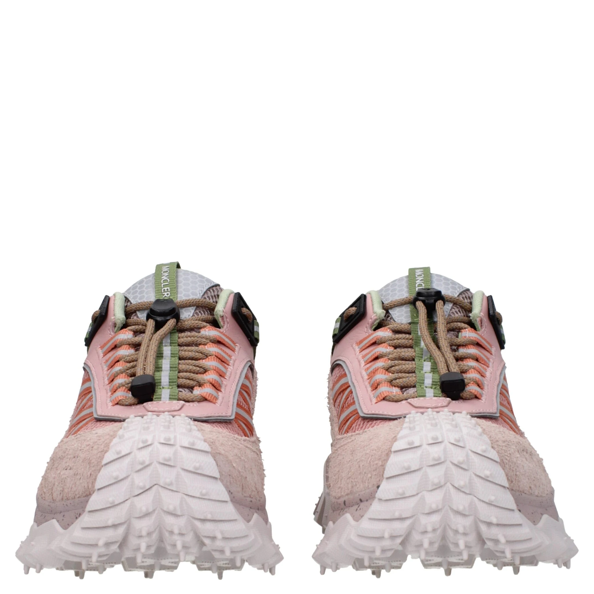 Pink Leather Athletic Sneakers
