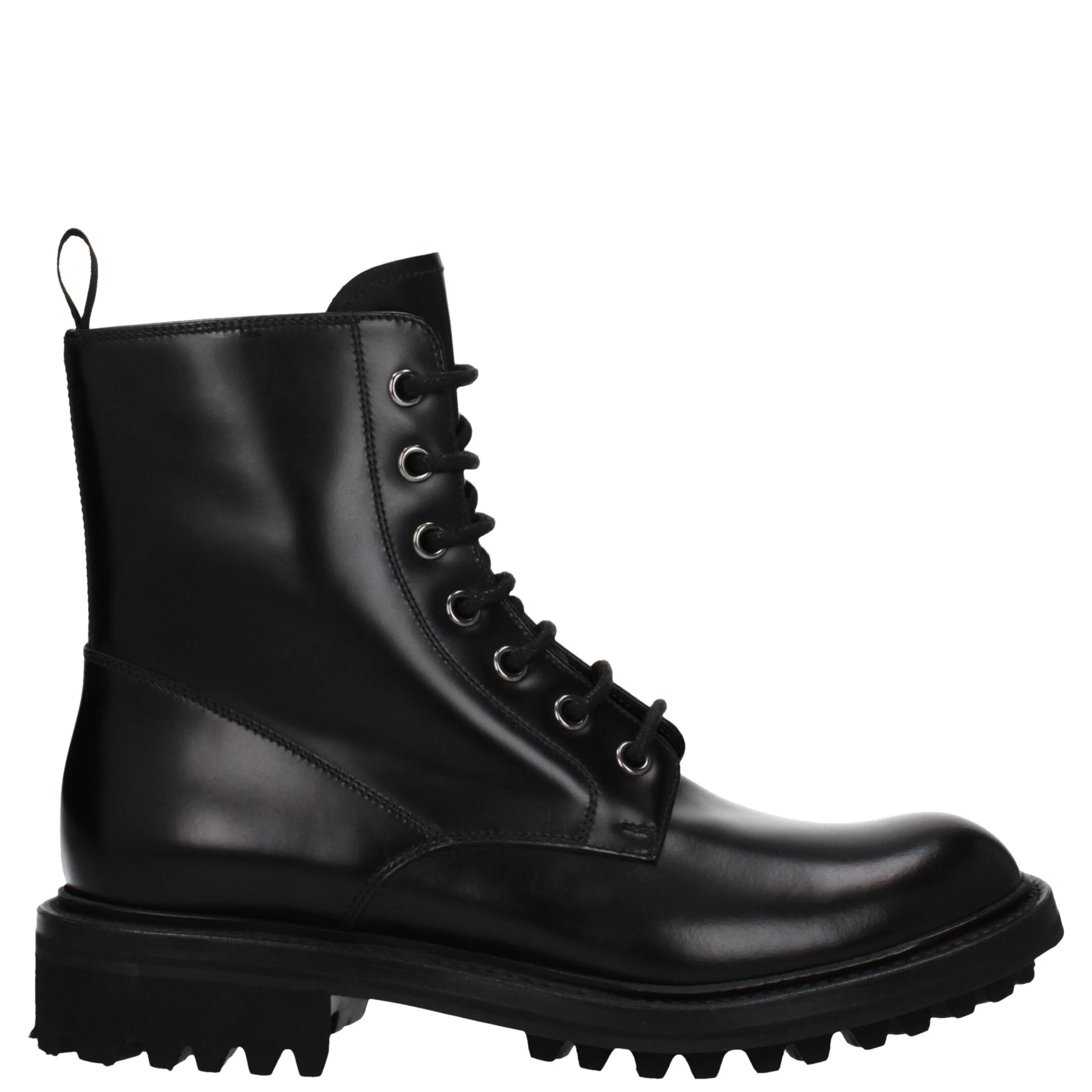 Black Leather Ankle Boots