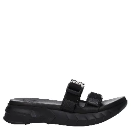 Black Fabric Slippers