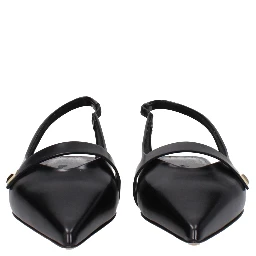 Black Leather Ballet Flats