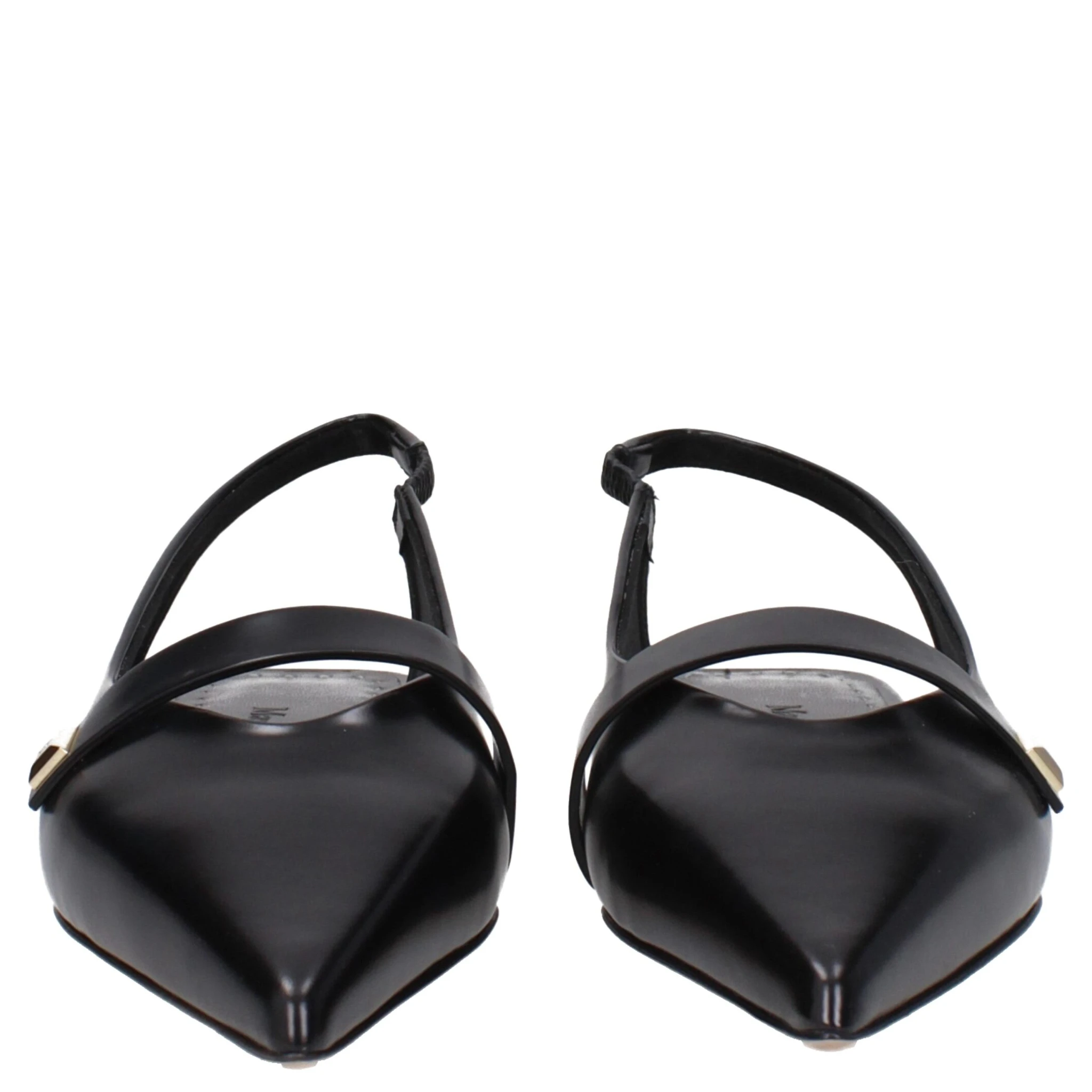 Black Leather Ballet Flats