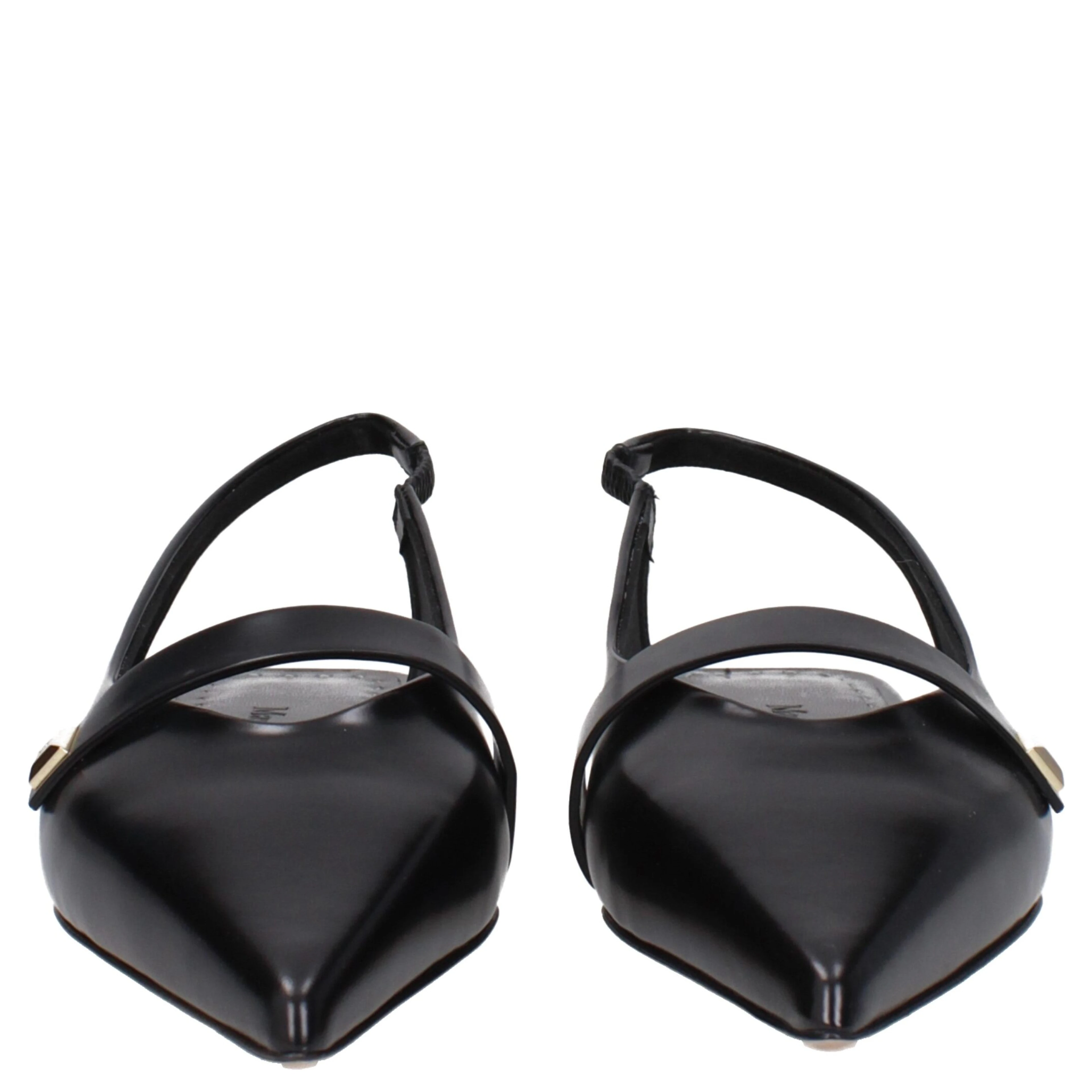 Black Leather Ballet Flats