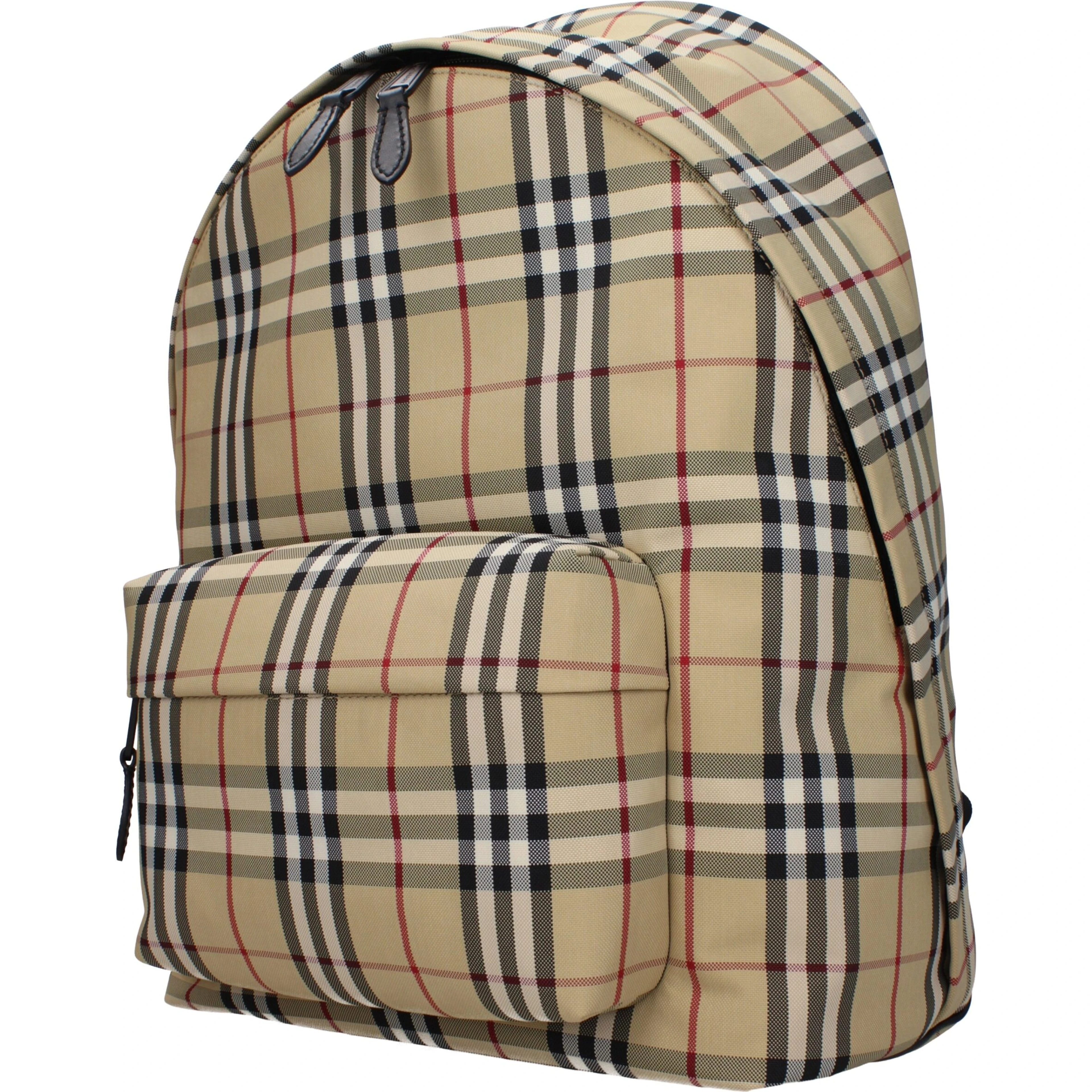 Beige Fabric Backpack