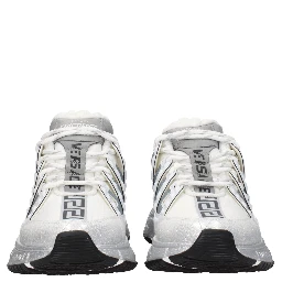 White Fabric Athletic Sneakers