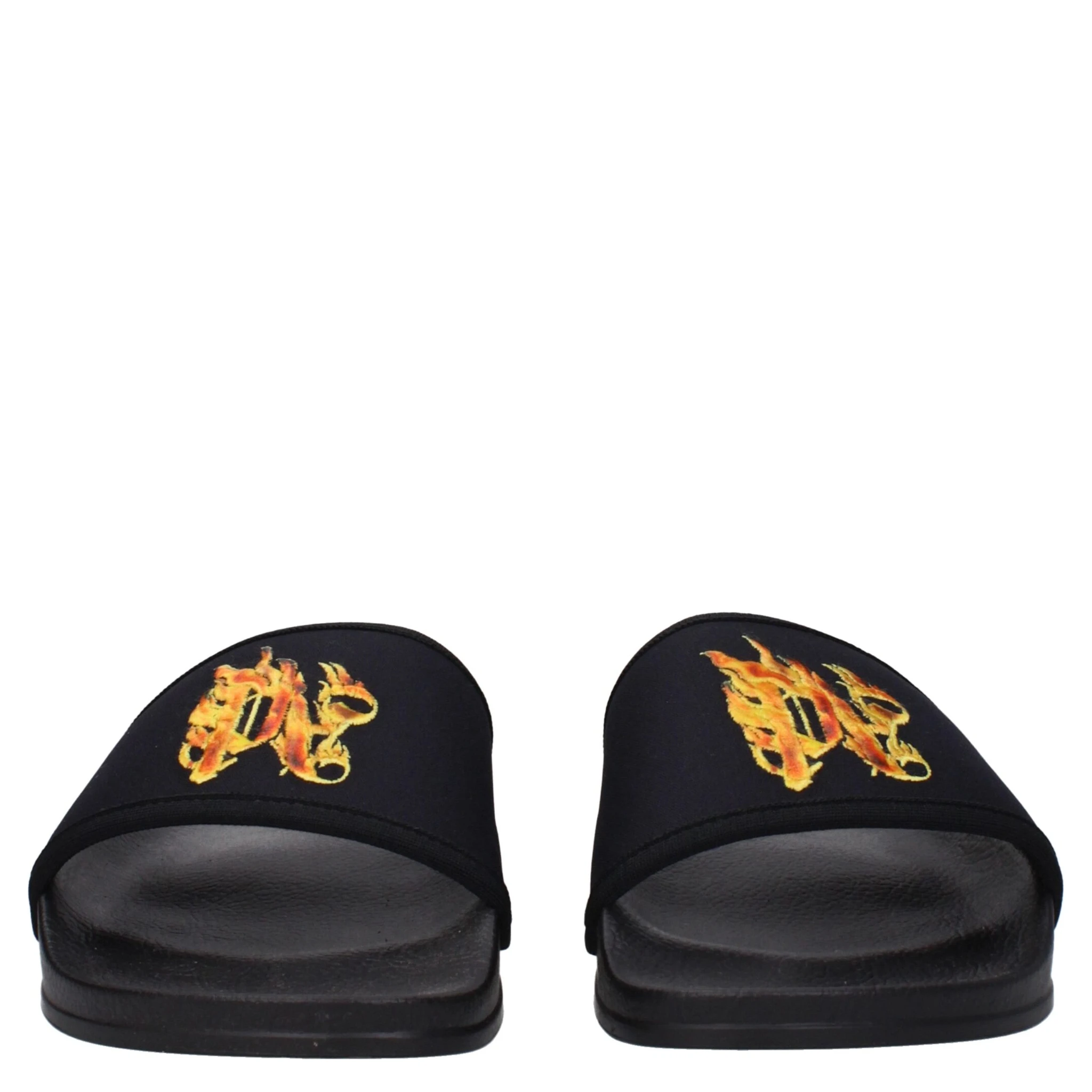 Black Fabric Slippers