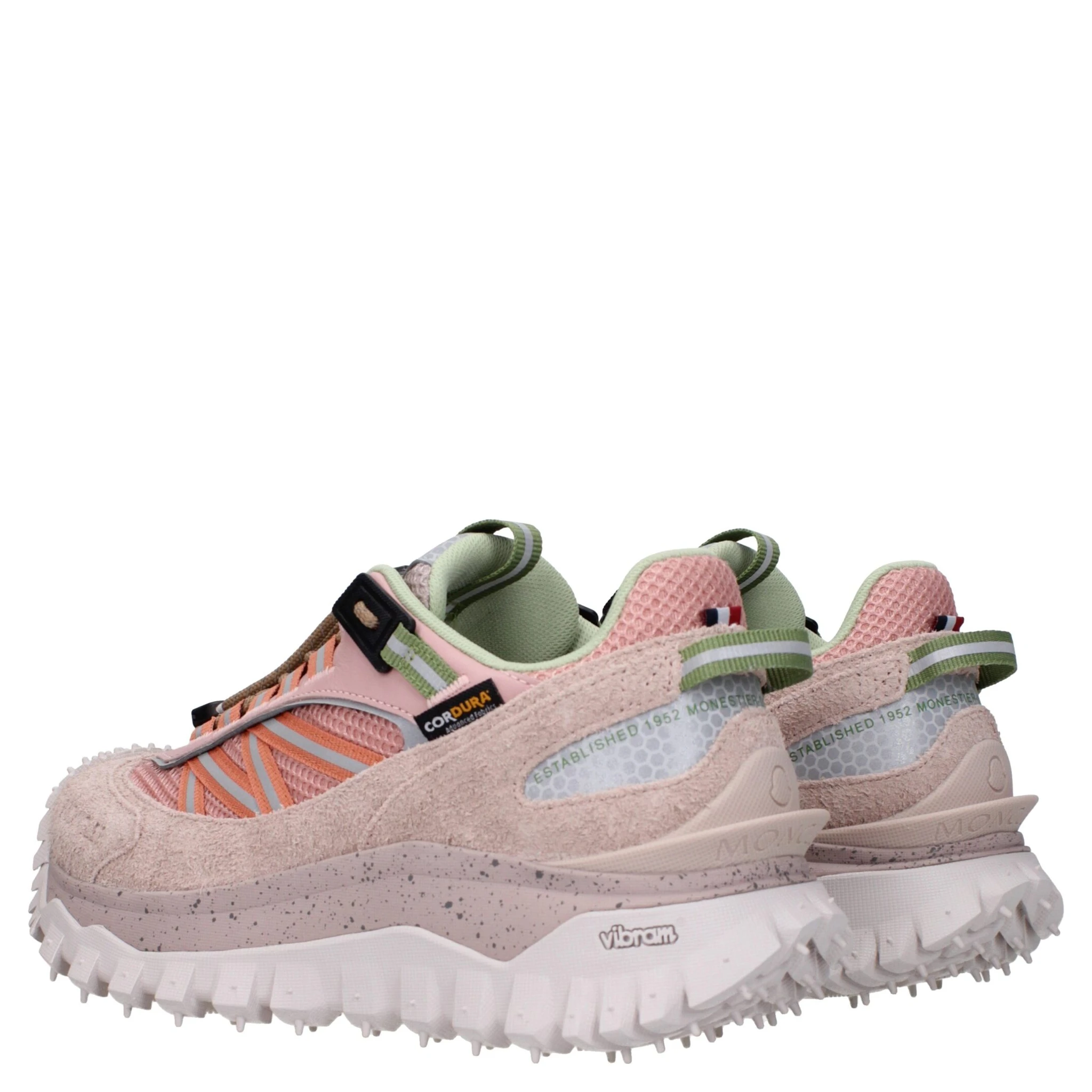 Pink Leather Athletic Sneakers