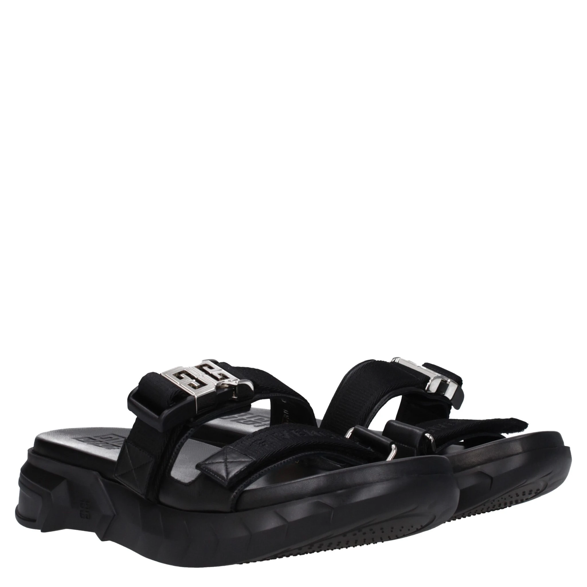 Black Fabric Slippers