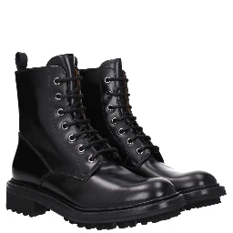 Black Leather Ankle Boots