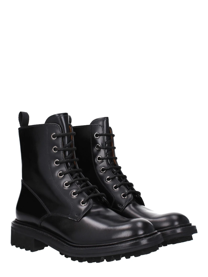Black Leather Ankle Boots