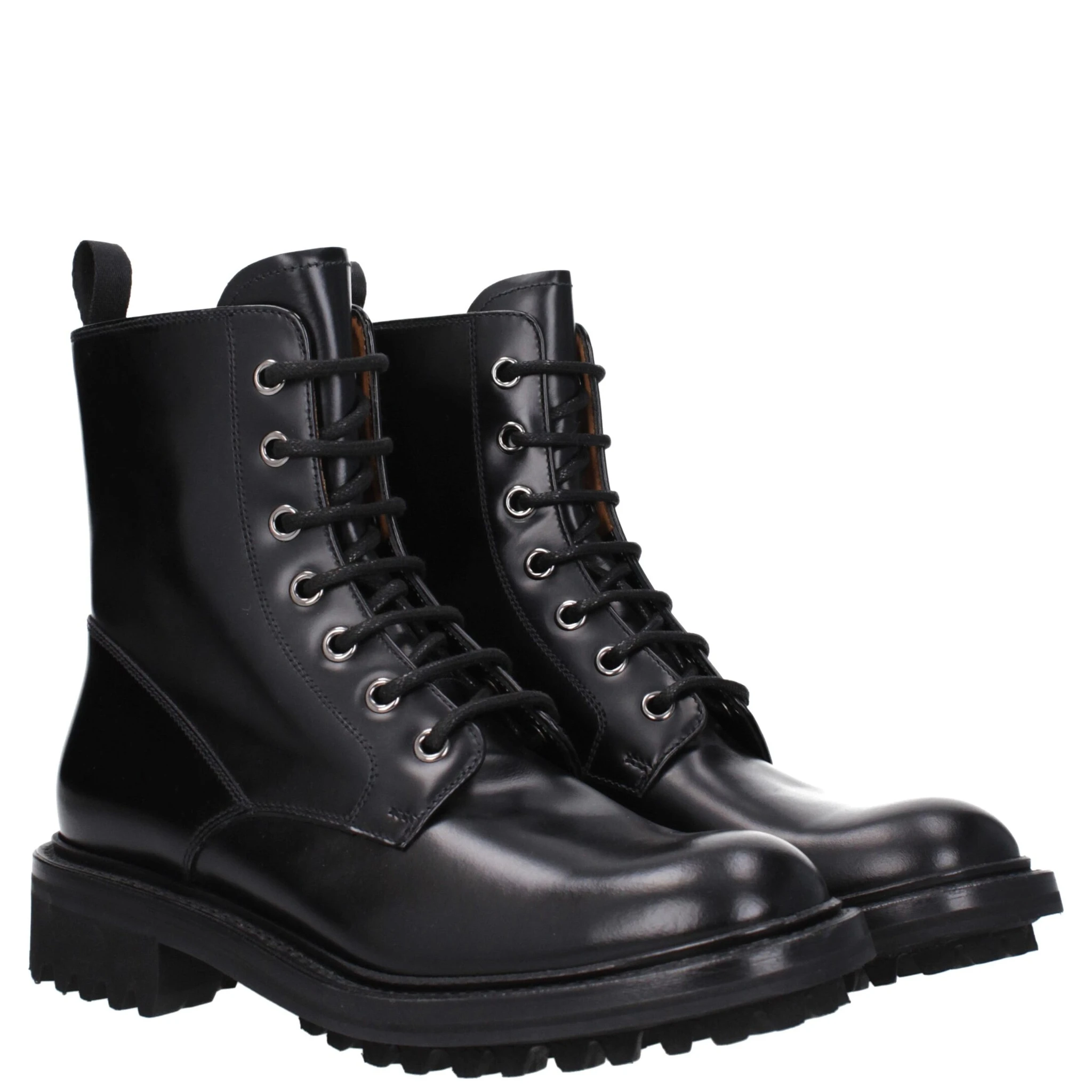 Black Leather Ankle Boots