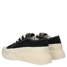 Black Fabric Chunky Sneakers
