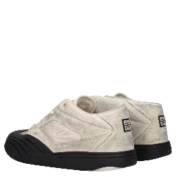 حذاء رياضي سميك من القماش البيج