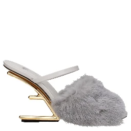 Gray Mink Slippers