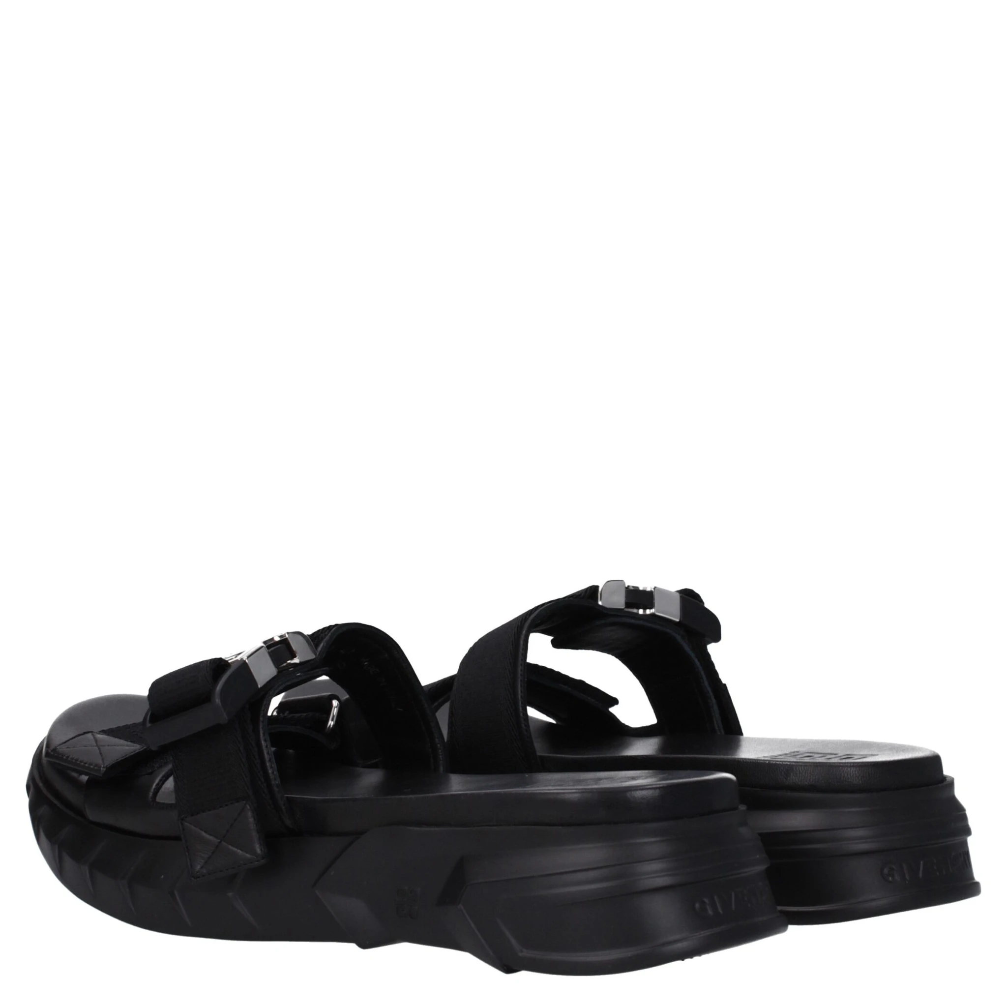 Black Fabric Slippers