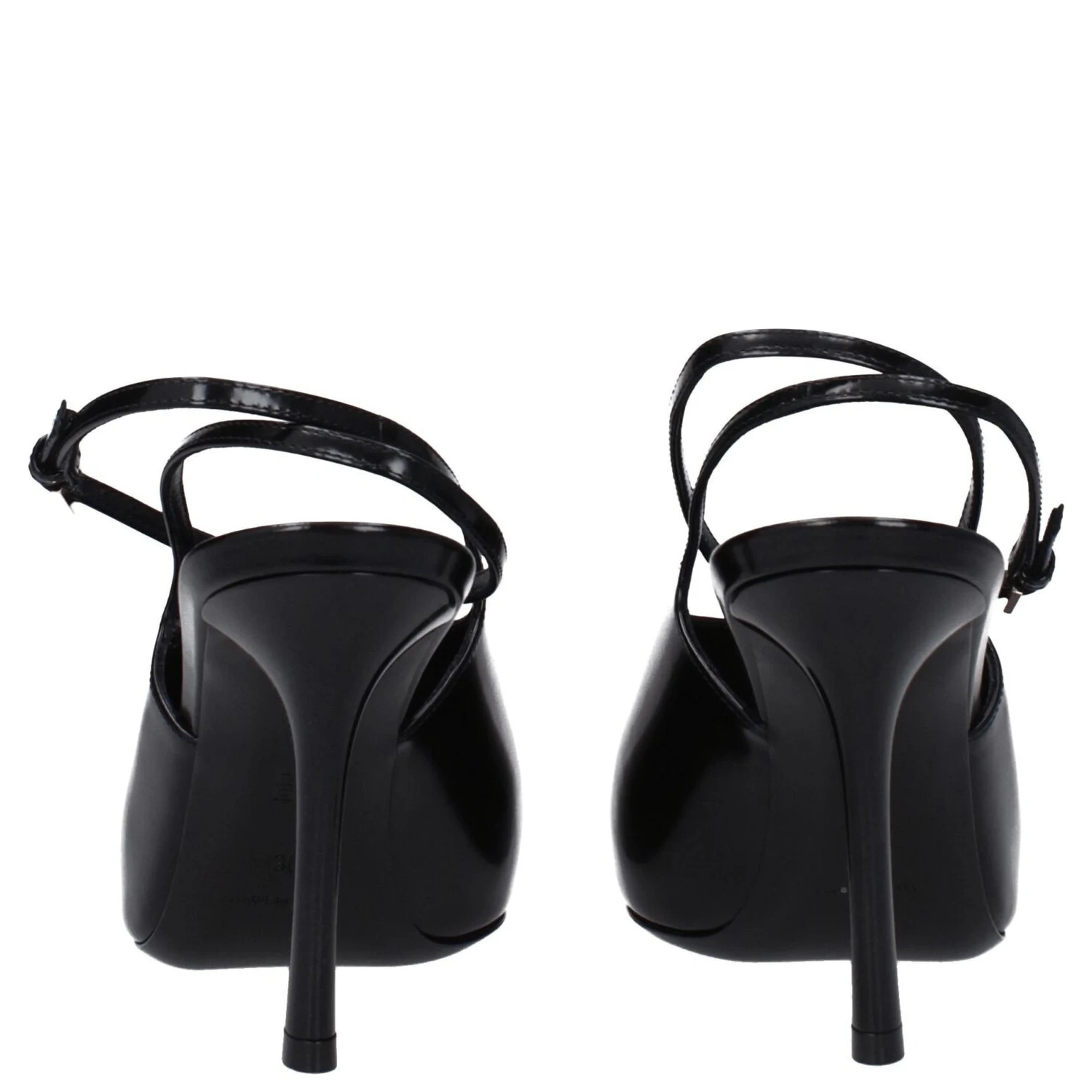 Black Leather High Heel Pumps